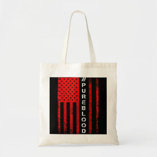 American Flag PUREBLOOD I Am Pure Blood Non-Gmo Tote Bag