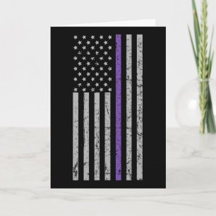American Flag Purple Strip Memories Problem Heimer Card