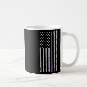 American Flag Purple Strip Memories Problem Heimer Coffee Mug
