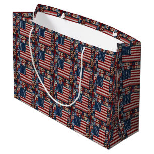 American Flag Quilt Pattern Large Gift Bag