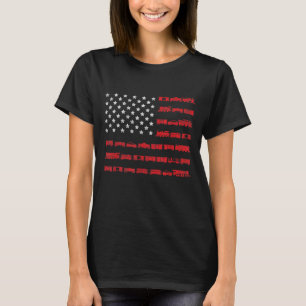 American Flag Railroad Train Gift T-Shirt