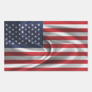 American Flag Rectangular Sticker