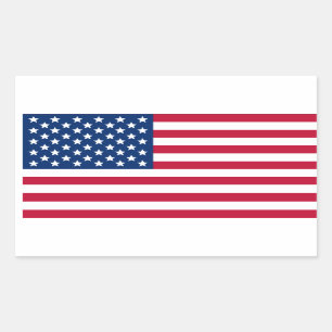 American Flag Rectangular Sticker