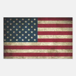 American Flag Rectangular Sticker