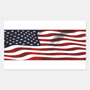 American Flag Rectangular Sticker