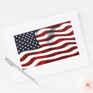 American Flag Rectangular Sticker