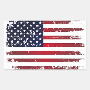 American Flag Rectangular Sticker