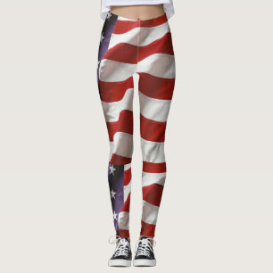 American Flag - Red White and Blue Leggings