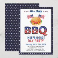 American Flag Red White Blue 4th of JULY BBQ Party
