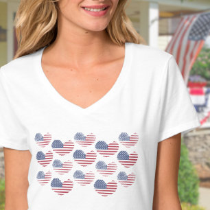American Flag Red White Blue Patriotic T-Shirt