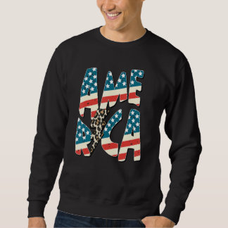 American Flag Retro America Us Flag 4th Of Julypat Sweatshirt