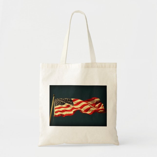 American Flag Reusable Tote Bag (Front)