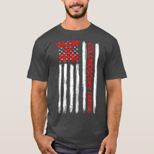 American Flag RN Colonoscopy Nurse GI Premium T-Shirt