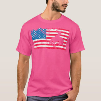 American Flag Rodeo Bronc Horse Riding Cowboy Cowg T-Shirt