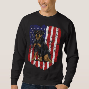 American Flag Rottweiler 4th Of July USA Sweatshirt