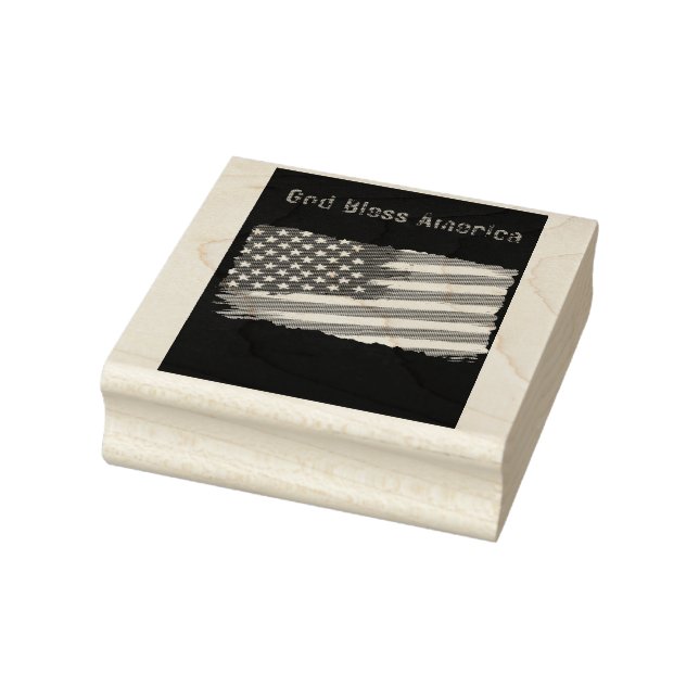 American flag rubberstamp customisable rubber stamp (Stamp)