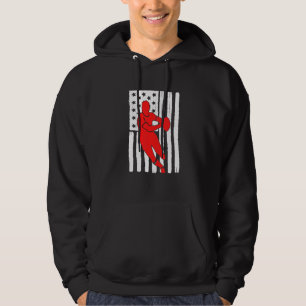 American Flag Rugby Theme Graphic Design Hoodie