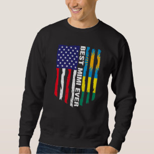 American Flag & Rwanda Flag Best Mimi Ever Patriot Sweatshirt