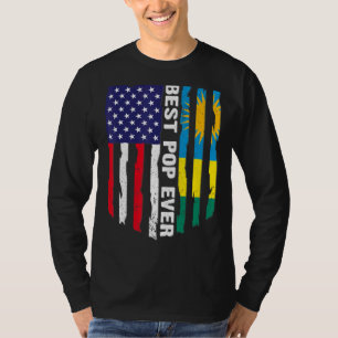 American Flag & Rwanda Flag Best Pop Ever Patrioti T-Shirt