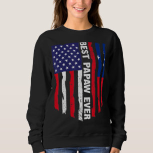 American Flag & Samoa Flag Best Papaw Ever Family Sweatshirt