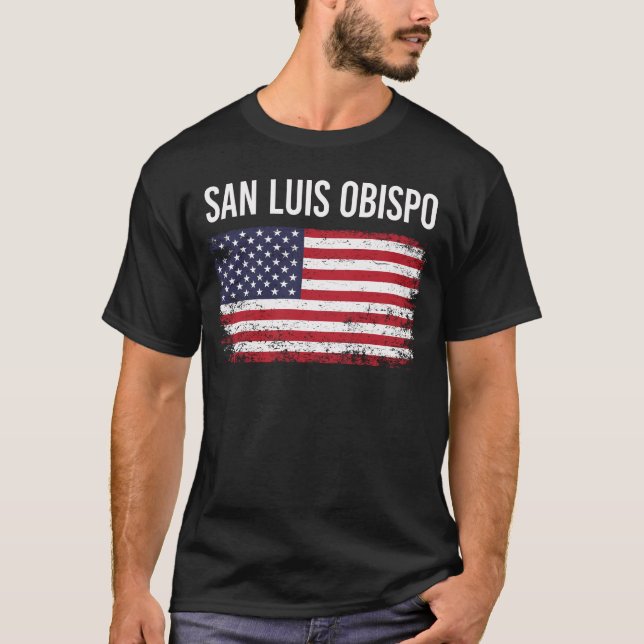 American Flag San Luis Obispo T-Shirt (Front)