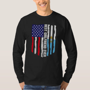 American Flag & San Marino Flag Best Girlfriend Ev T-Shirt
