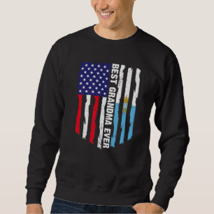 American Flag & San Marino Flag Best Grandma Ever Sweatshirt