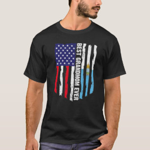 American Flag & San Marino Flag Best Grandmom Ever T-Shirt