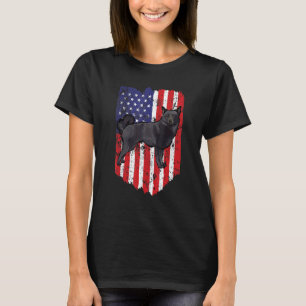 American Flag Schipperke 4th Of July Usa T-Shirt