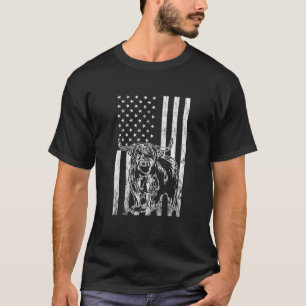 American Flag Scottish Cow Scottish Highland Cow T-Shirt