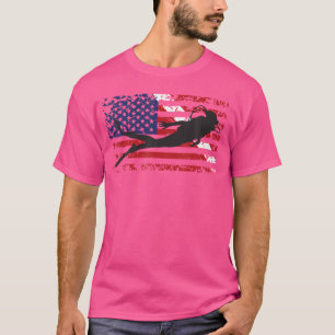 American Flag Scuba Diver s Scuba Diving T-Shirt