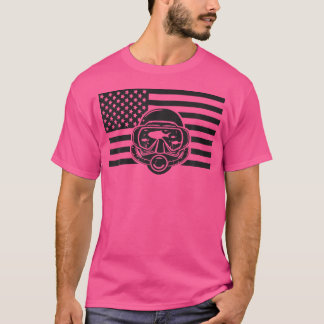 American Flag Scuba Diving Apparel Scuba Diving T-Shirt