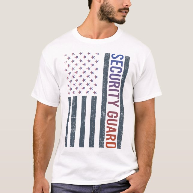 American Flag - Security Guard T-Shirt (Front)