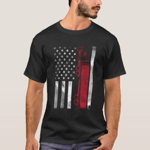 American Flag Semi Truck 18 Wheeler Us Trucker Dri T-Shirt
