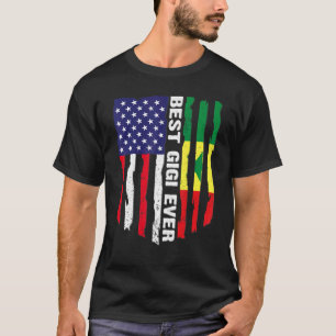 American Flag & Senegal Flag Best Gigi Ever Family T-Shirt