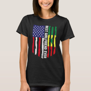 American Flag & Senegal Flag Best Girlfriend Ever  T-Shirt
