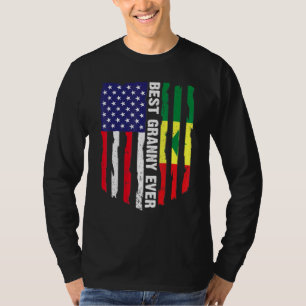American Flag & Senegal Flag Best Granny Ever Fami T-Shirt