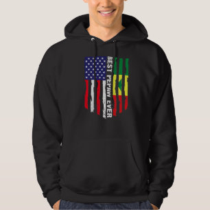 American Flag & Senegal Flag Best Pepaw Ever Famil Hoodie