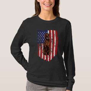 American Flag Setter Irish Usa T-Shirt