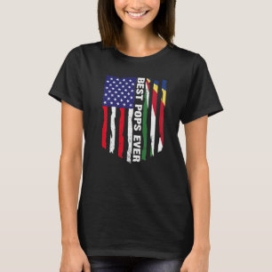 American Flag & Seychelles Flag Best Pops Ever Fam T-Shirt