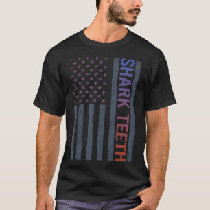 American Flag Shark Teeth T-Shirt