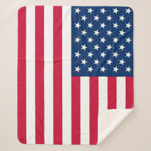 American Flag Sherpa Blanket