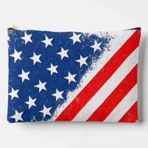 American Flag Shirt USA Patriotic Star Stripes Accessory Pouch