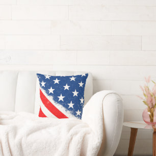 American Flag Shirt USA Patriotic Star Stripes Cushion