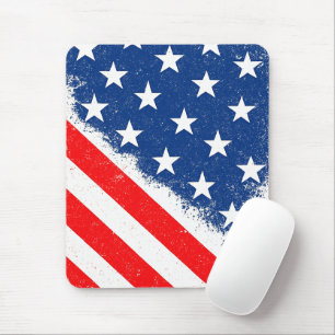 American Flag Shirt USA Patriotic Star Stripes Mouse Pad