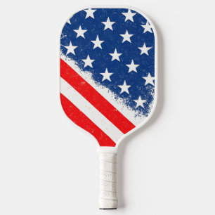 American Flag Shirt USA Patriotic Star Stripes Pickleball Paddle