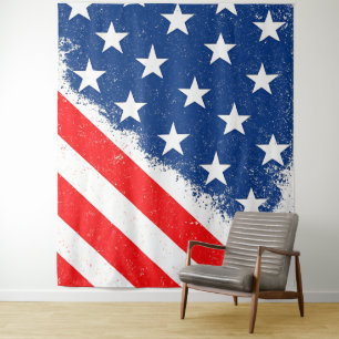 American Flag Shirt USA Patriotic Star Stripes Tapestry