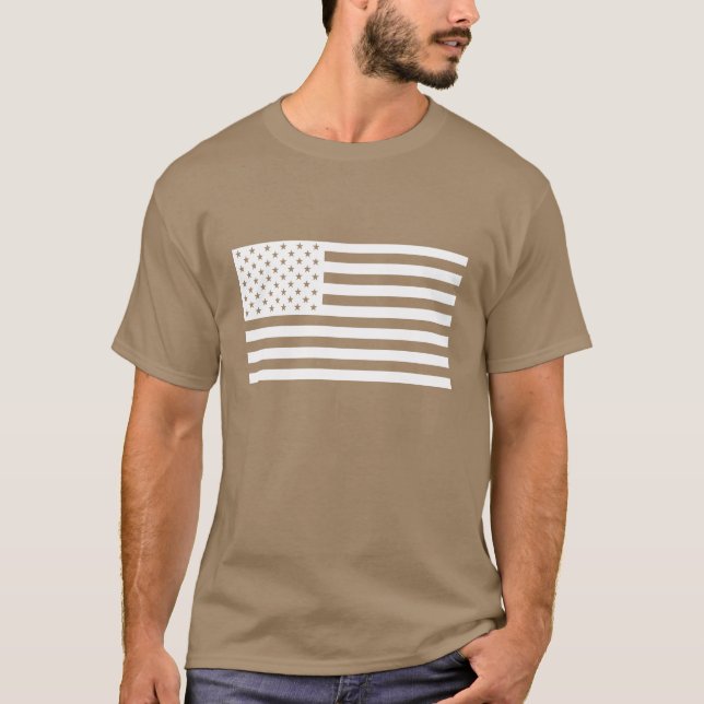 American Flag Shirt - White Text (Front)