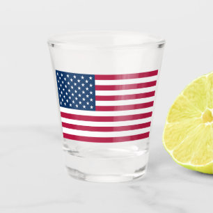 American Flag Shot Glass