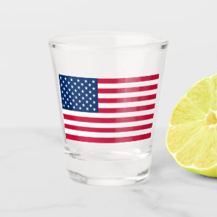 American Flag Shot Glass